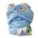 Manta Polar Con Capucha Gatito Azul