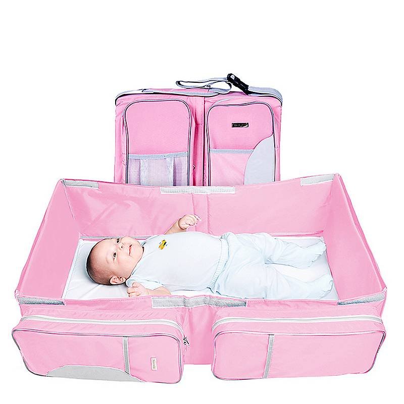Bolso Convertible en Cuna Rosado