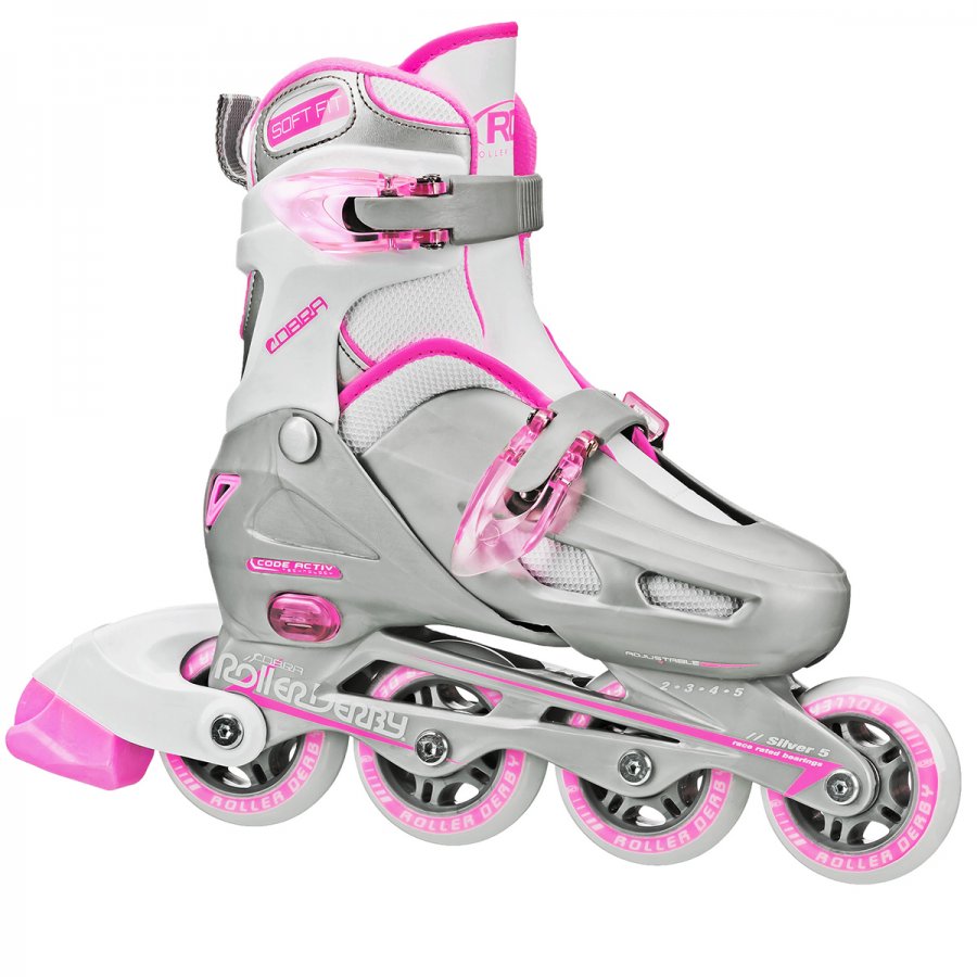 ROLLER DERBY PATINES REGULABLES COBRA GIRLS S TALLA 29-31 - ROSADO