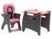BABY KITS SILLA DE COMER CARPETA - ROSADO/GRIS BABY KITS SILLA DE COMER CARPETA - ROSADO/GRIS